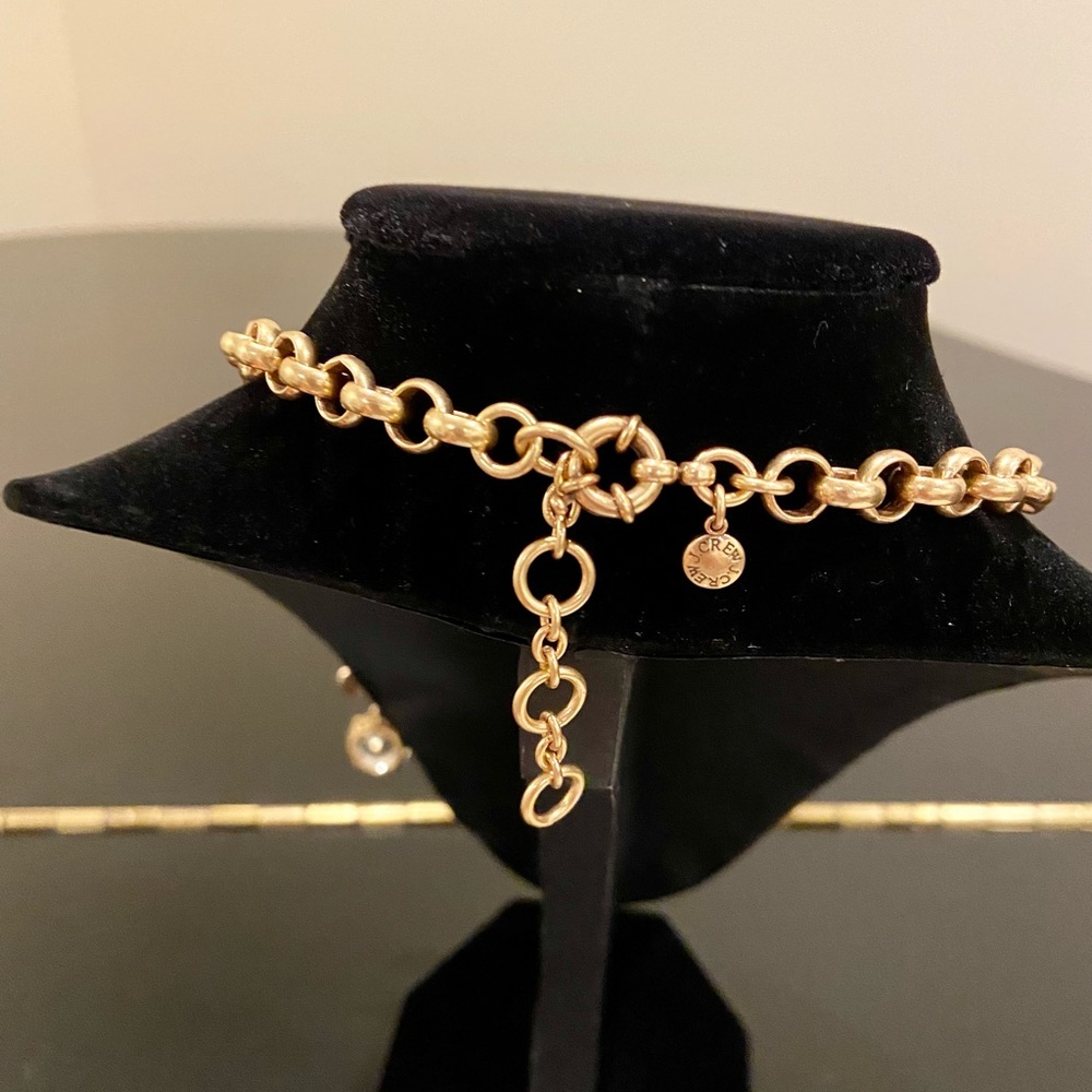 NWT preppy luxury J. Crew icicle flower pave crystal statement necklace - Picture 11 of 17